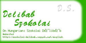 delibab szokolai business card